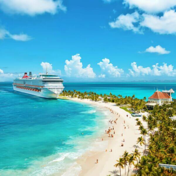 Tropical beach in the Caribbean